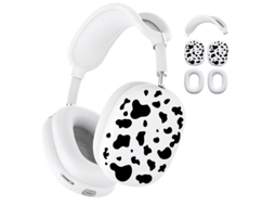 Capa de Silicone para Airpods Max, Estampado de Vaca, Tpu Macio Resistente a Arranhõespretoczhhmart
