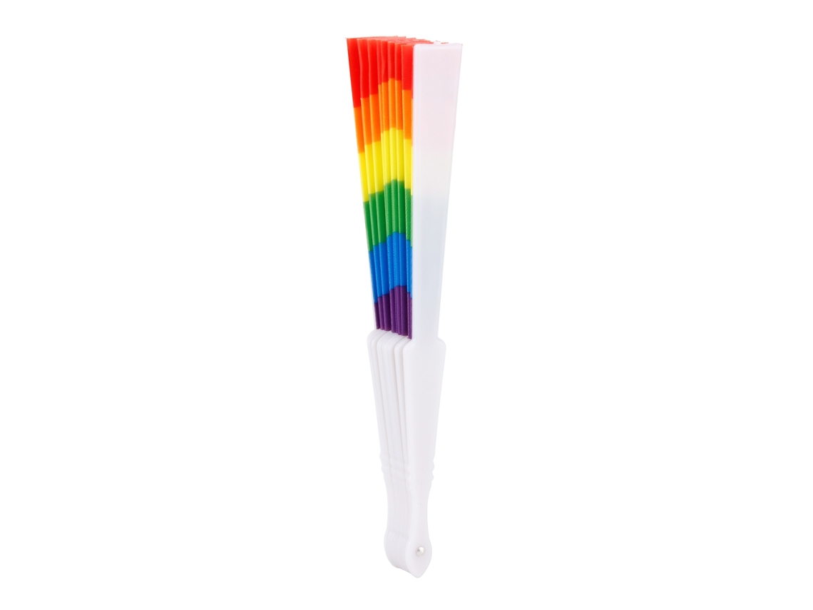 Laxiscreed Pack De 5 Leques De Mão Dobráveis Com Design Arco-íris Para Festas E Animações