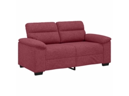 Sofá de 2 Lugares Tecido 160x81x84 Cm Vermelho Tinto MAISON EXCLUSIVE