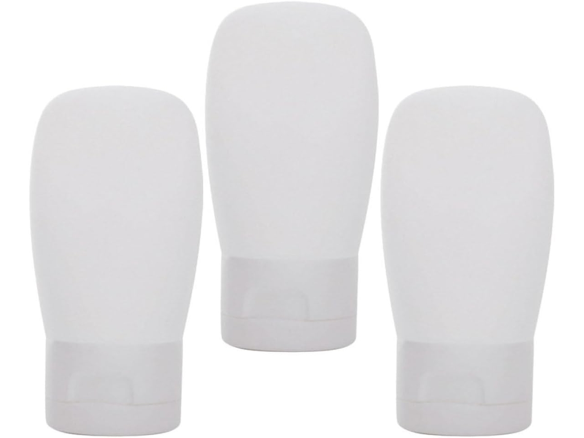 Conjunto De 3 Garrafas Vazias De Viagem De 60ml Em Pe Com Vedação À Vazamentos Vazamentos.