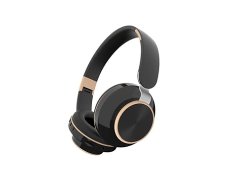 Auscultadores Bluetooth Headband Folding Retractable Game Black
