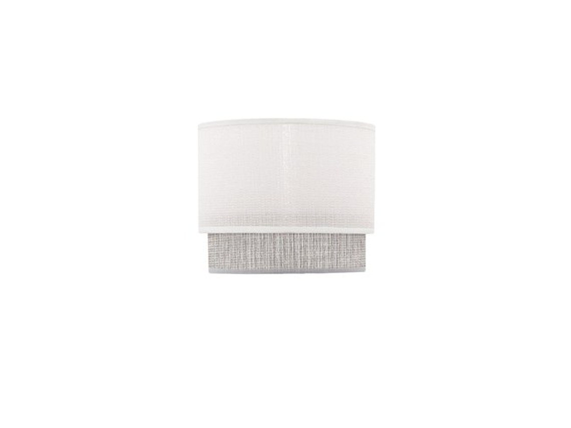 Abajur De Mesa Kenya E14 Branco/cinzento Fabrilamp (ø18x16x15cm)