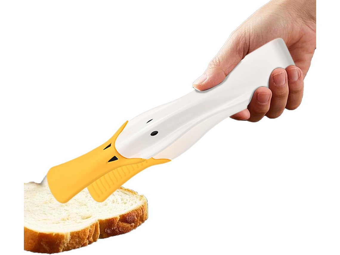 Pinça De Cozinha Para Alimentos – 18, 4x 3cm, Pinça De Silicone Em Formato Bico Pato, Espátula De Cozinha Resistente Ao