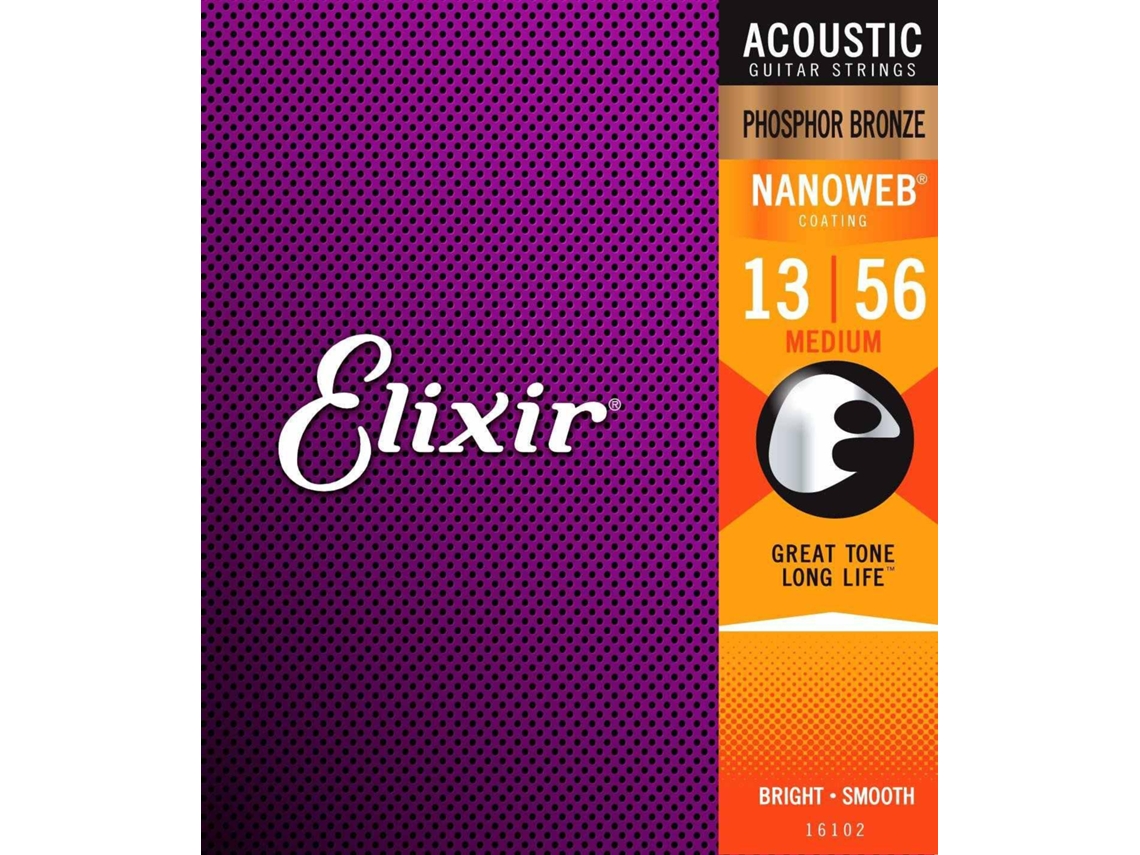 Set Cordas Guitarra Acustica Nanoweb Pb 13/56 Medium