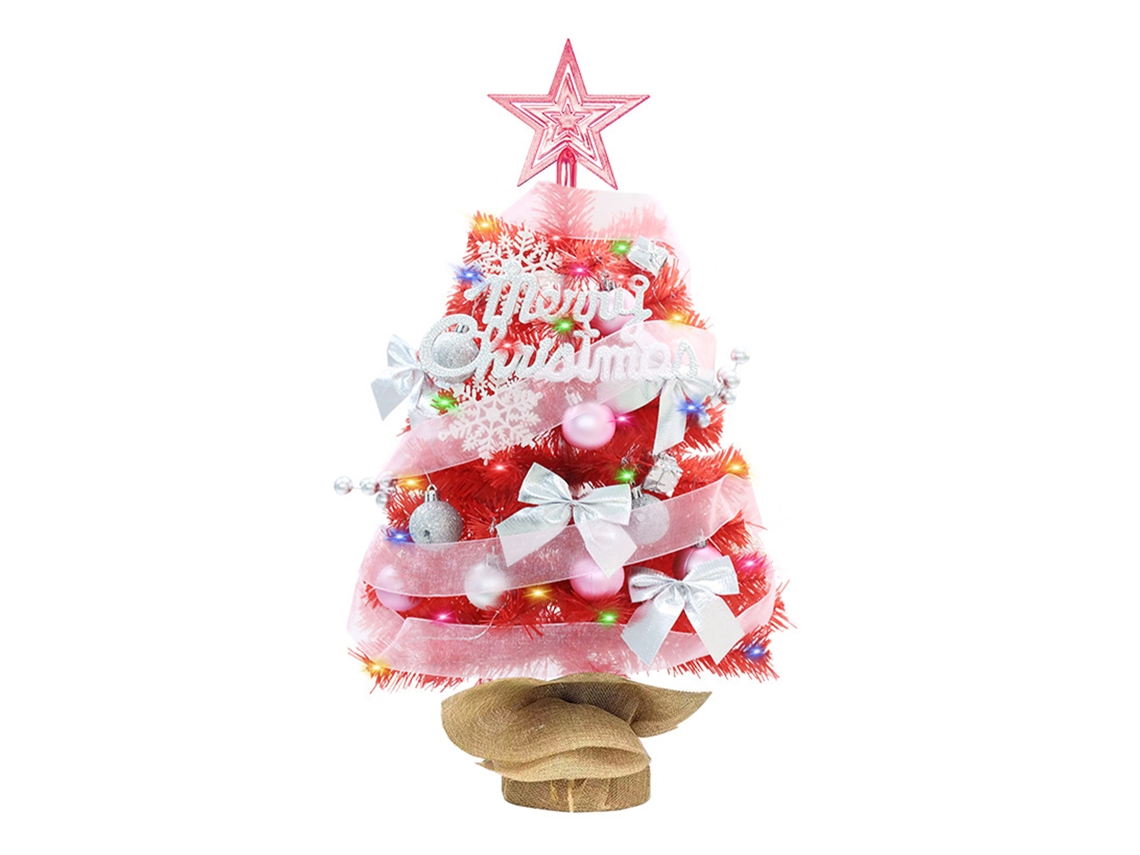 Árvore de Natal Mini Rosa com Luzes 45cm LAXISCREED