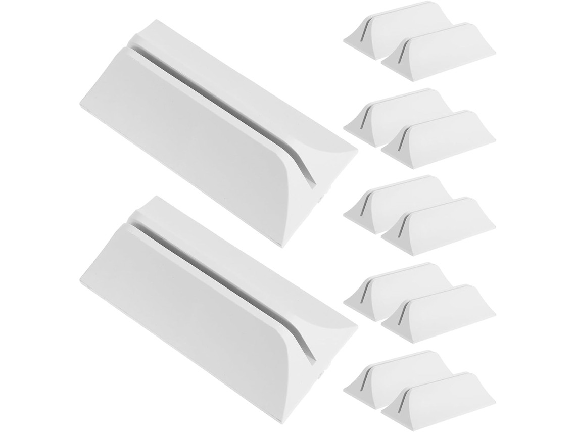 Conjunto De 12 Pés Plástico Branco Para Suporte Exibição
