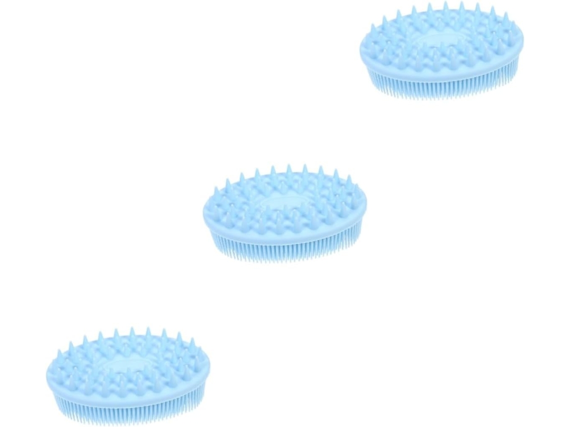 Lurelia Pack De 3 Escovas De Banho Para Bebé, Silicone Macio, Massagem Suave E Cabeças Intercambiáveis