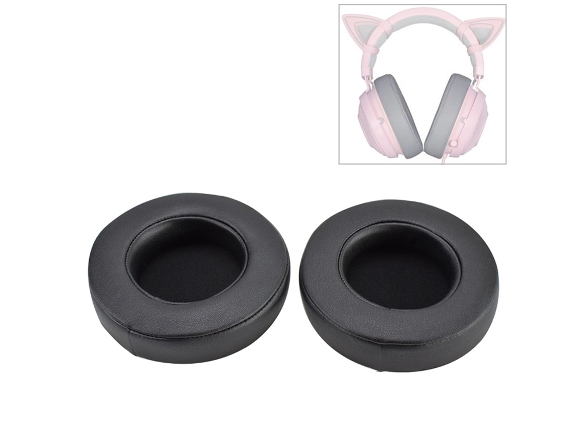 Almofada Para Razer Kraken 7.1 V2 De Orelhas De Espuma Macia Preto