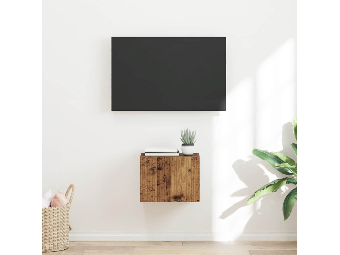 Vidaxl Armário De Tv De Parede 39 X 31 X 29,5 Cm Madeira Antiga