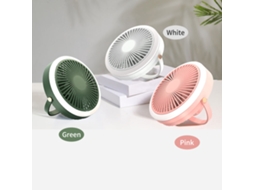 Ventilador mini LED pendurado USB recarregável 3 velocidades portátil mesa dormitório acampamento S/MARCA