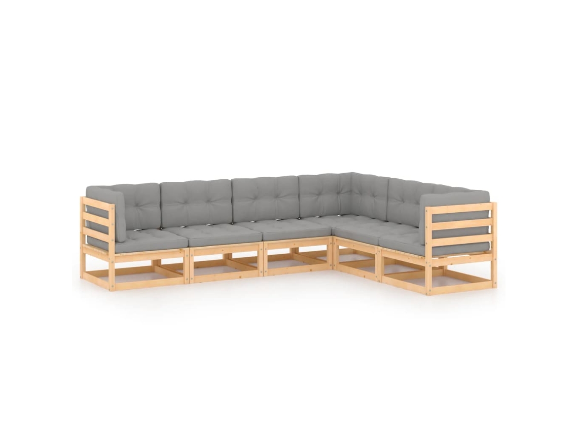 Garden Lounge Set, Garden Lounge Sets Vidaxl Cinzeto Madeira De Pinho (n/a)