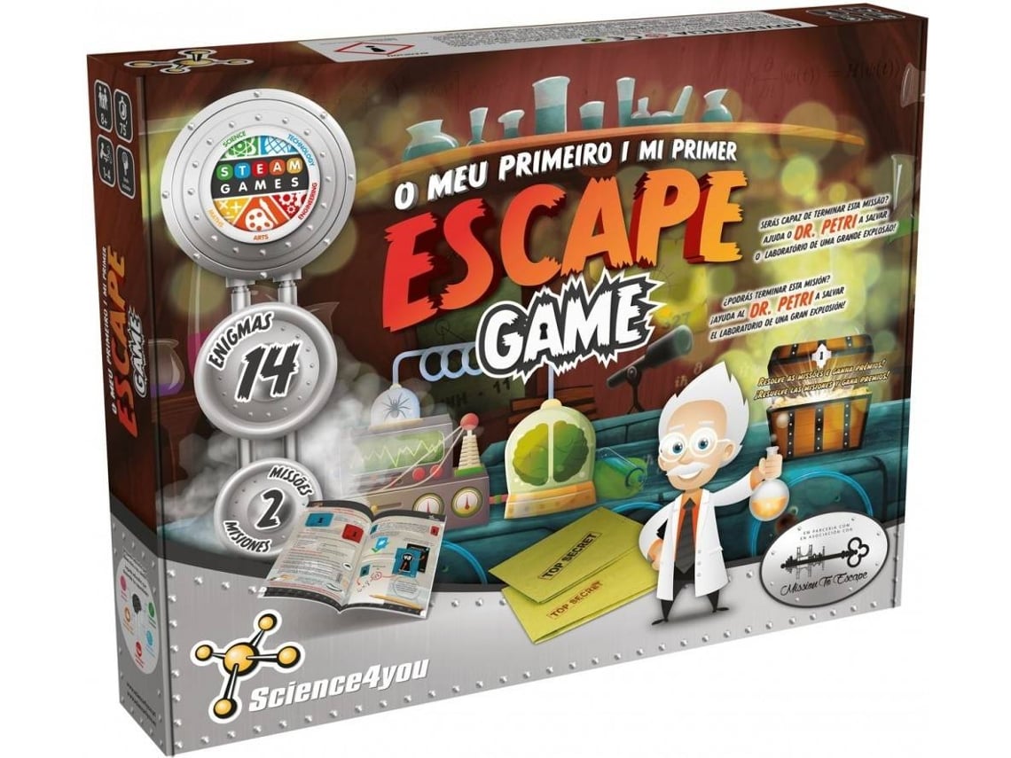 Jogo de Tabuleiro SCIENCE4YOU O Meu Primeiro Escape Game (Idade Mínima: 8  anos)