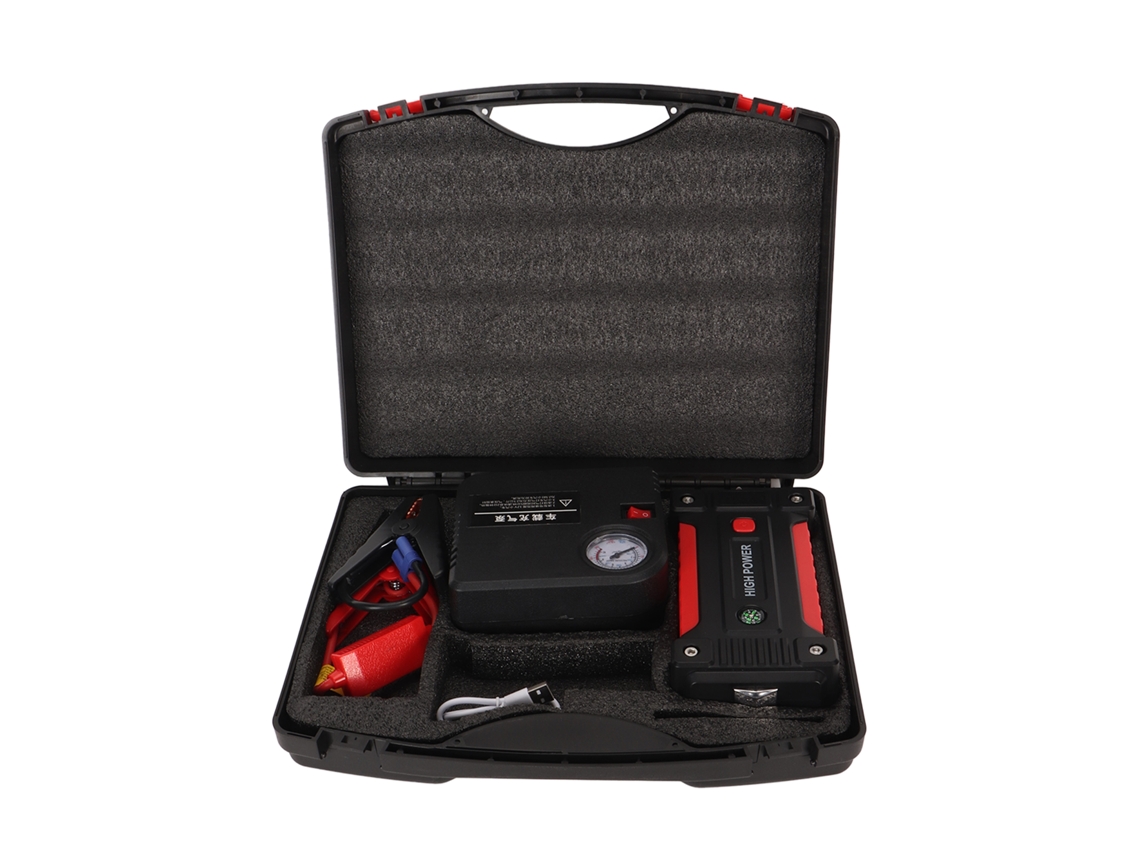 Aetheria arranqueador de Bateria de Carro Portátil 1600a 12000mah 12v com Bomba de Inflação e Luz Led