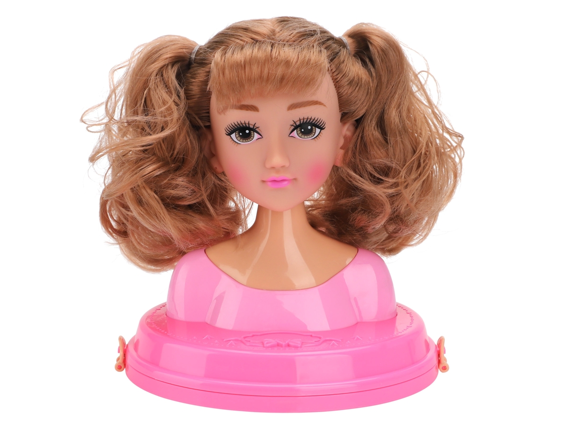 Primerox brinquedo Cabeça de Boneca para Penteados e Maquiagem Kit Salão com Acessórios Presente