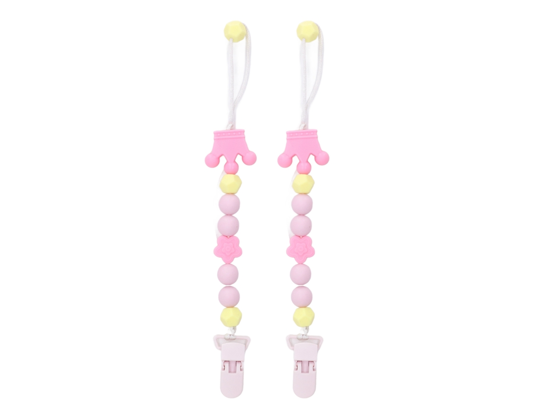 Clip Para Chupete De Silicona Cute Cadena De Chupete Juguete De Mordisqueo Holder Flexible