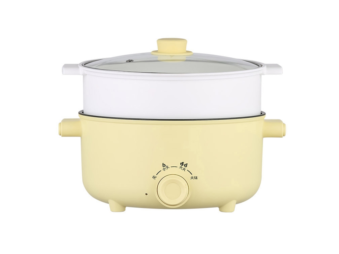 Panela elétrica de cozimento mini com aquecimento rápido e temperatura ajustável para cozinha