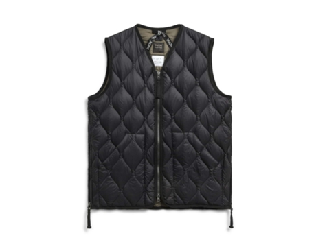Casaco Unissexo TAION Militar Gola V Fecho Correr Coquille Preto (L)