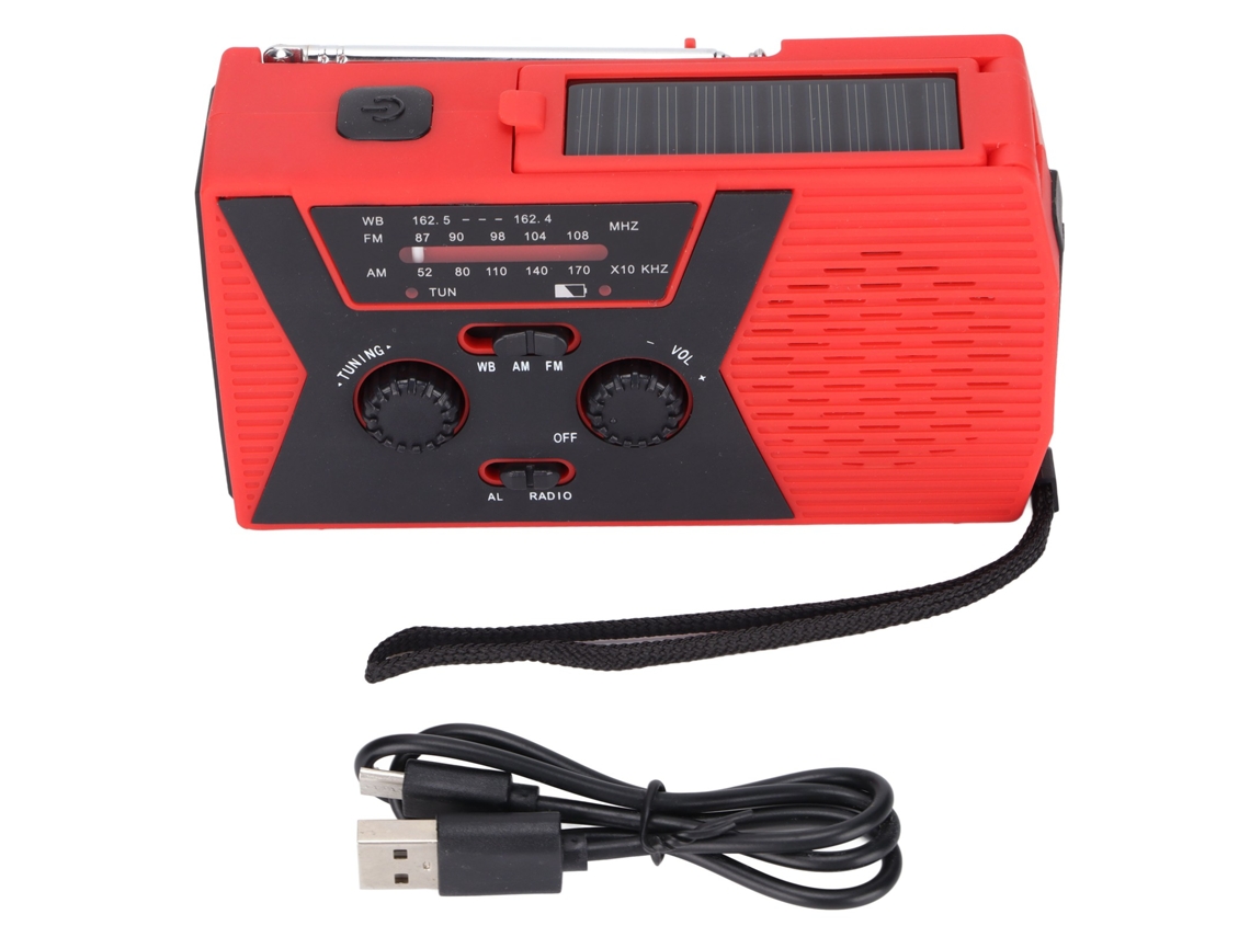 Rádio de Emergência LAXISCREED Carregamento Solar Manivela