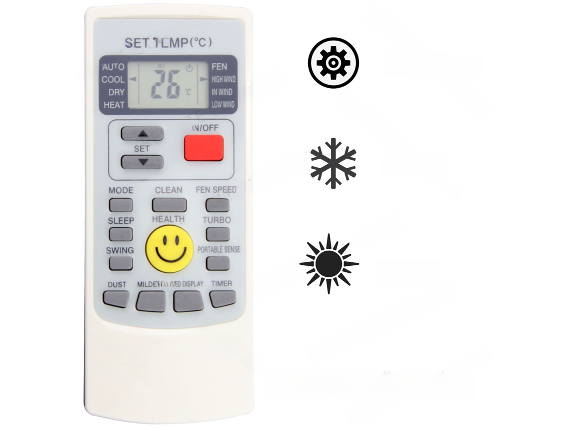 Controle Remoto de Ar Condicionado HENTEN HOME para Aux Ykr h/009e