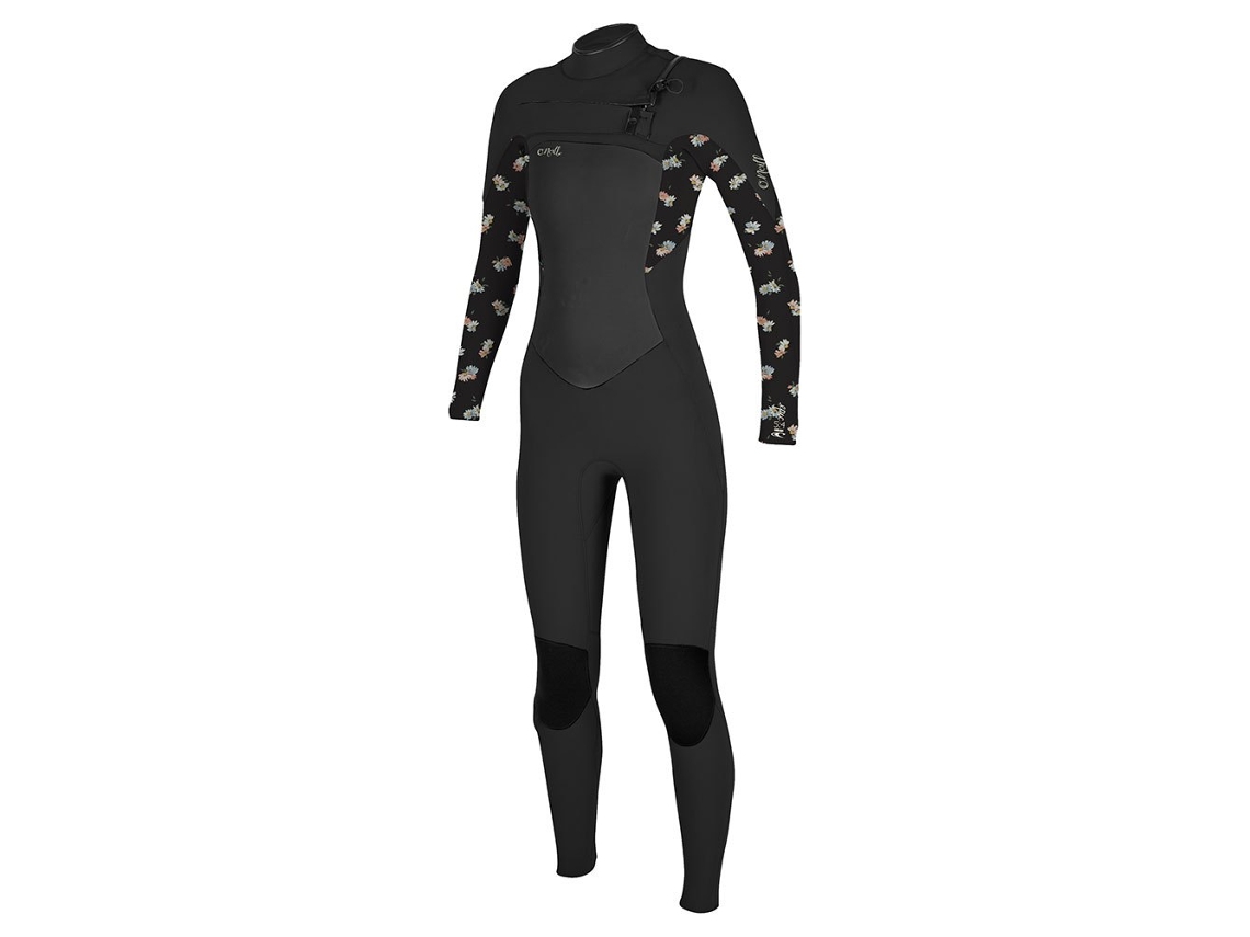 Terno de Neoprene Manga Longa com Zíper no Peito Epic 5/4 Preto 4O´Neill Wetsuits