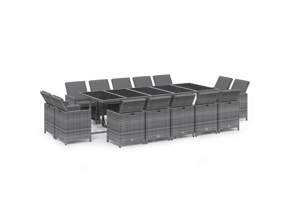 Garden Dining Set, Garden Dining Sets Vidaxl Cinzeto Rattan / Vime (n/a)