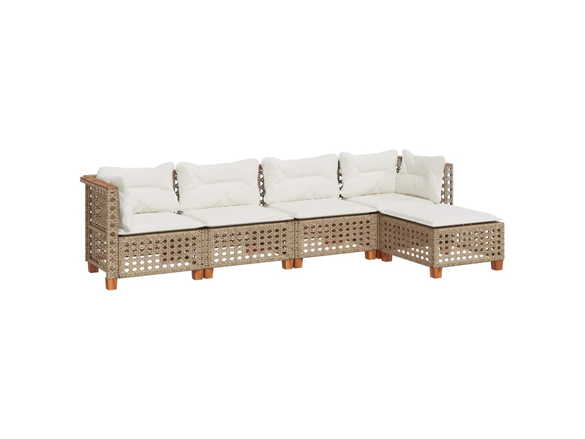 Garden Sofa Set, Garden Sofa Sets Vidaxl Bege Rattan / Vime (n/a)