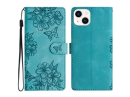 Capa Para Iphone 14 Plus Pele Sintética Verde