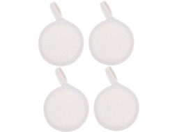 Conjunto De 4 Esponjas Bucha Vegetal Esfoliantes Para Rosto E Corpo, Ideais Para Cuidados Com A Pele E Banho, Para