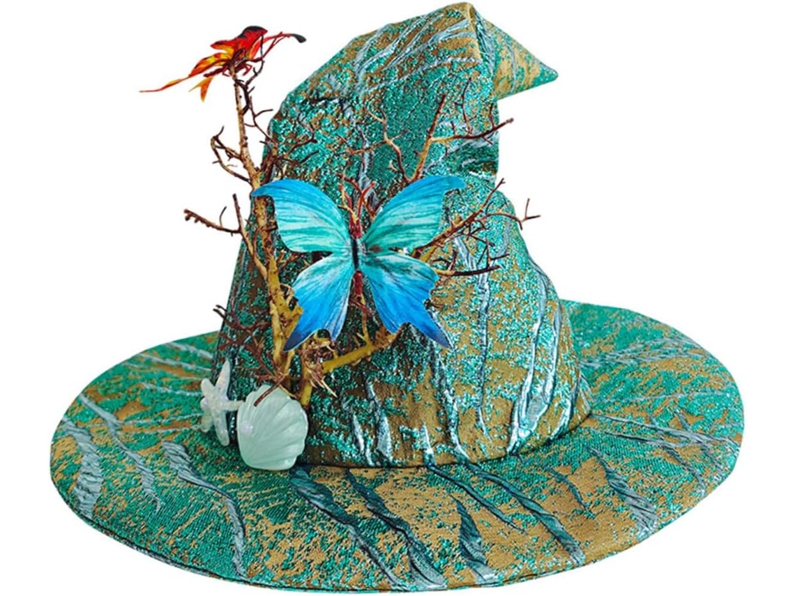 Chapéu Verde De Halloween Com Acessório, Fantasia De Cosplay Feminina, Ideal Para Festas E Eventos Noturnos.