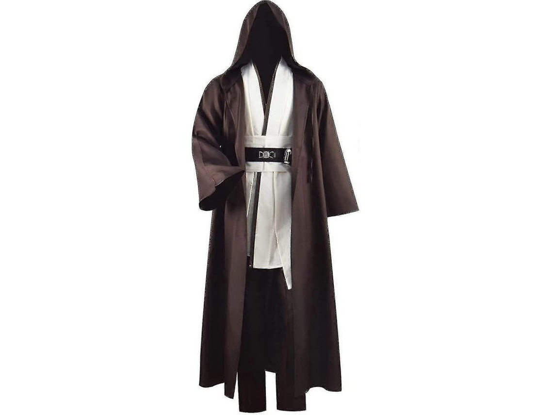 Traje De Anakin Skywalker Jedi Para Homem Conjunto Completo Com Túnica, Cappa E Acessórios Para Cosplay De Halloween Branco