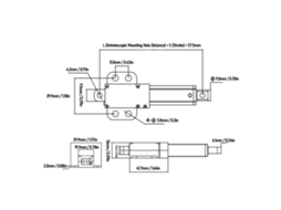 Laxiscreed Atuador Linear Elétrico Miniatura À Prova D'água Com Curso De 40mm Para Automação