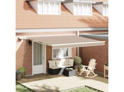 Vidaxl Toldo Retrátil Bege 400 × 300 Cm Tecido E Alumínio