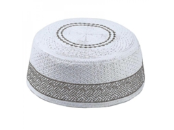 2026-gorra Kufi Musulmana Para Hombre Calavera Ligera Bordada Para Oración Ramadán Eid M Caqui