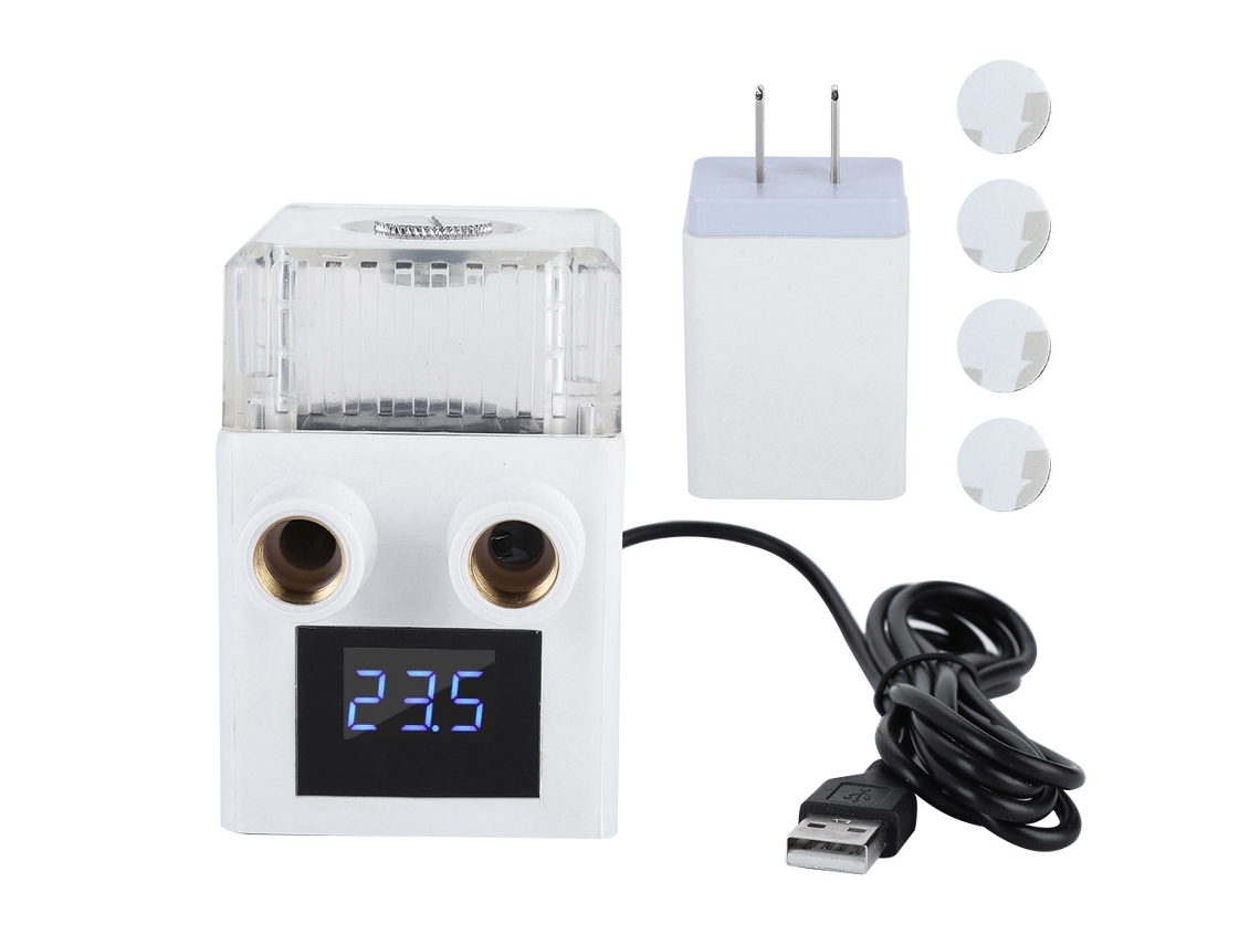 Bomba De Resfriamento Por Água Integrada Com Display De Temperatura Pc Trifásica Com Rolamento Cerâmico Branca
