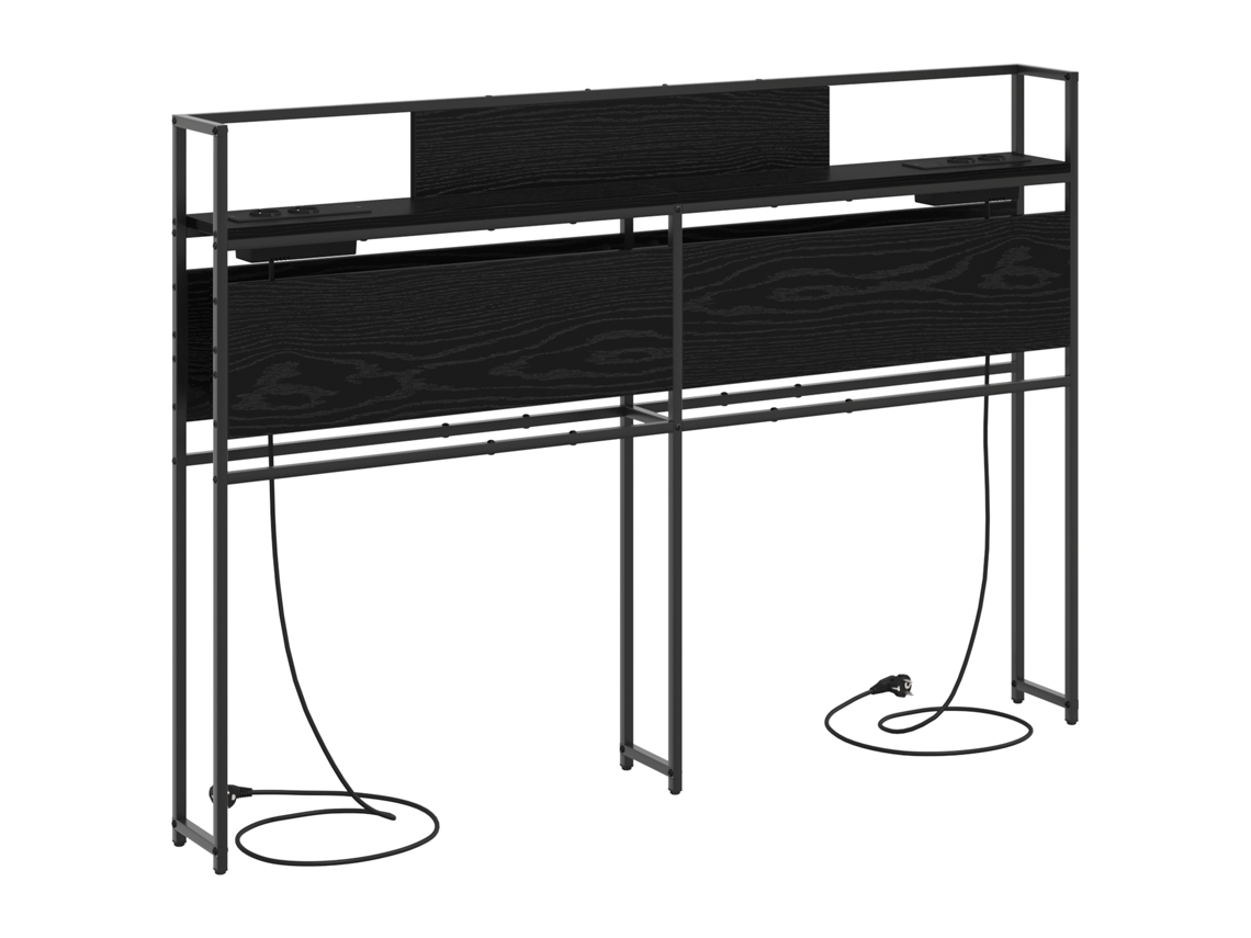 Conjunto 1 Cabeceira De Armazenamento Vidaxl Preto Derivados De Madeira (98 Cm)