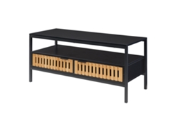 Mesa De Centro Luniehti 100x40x48 Cm Preto/natural [EN.CASA]