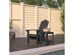 Cadeira De Jardim Adirondack Com Mesa Pead Antracite Dkd Home Decor