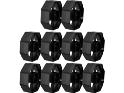 Conjunto De 10 Rodas Reposição Para Dispensador Fita Adesiva Plástica, Instalação Rápida E Base Estável Para Uso Em