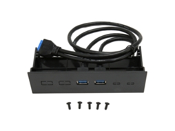 Painel Frontal De 5,25 Polegadas Com 2 Portas Usb 3.0 E Compartimento Para Unidade Óptica De 19 Pinos Para Gabinete De Computador Pc. Aquaforge