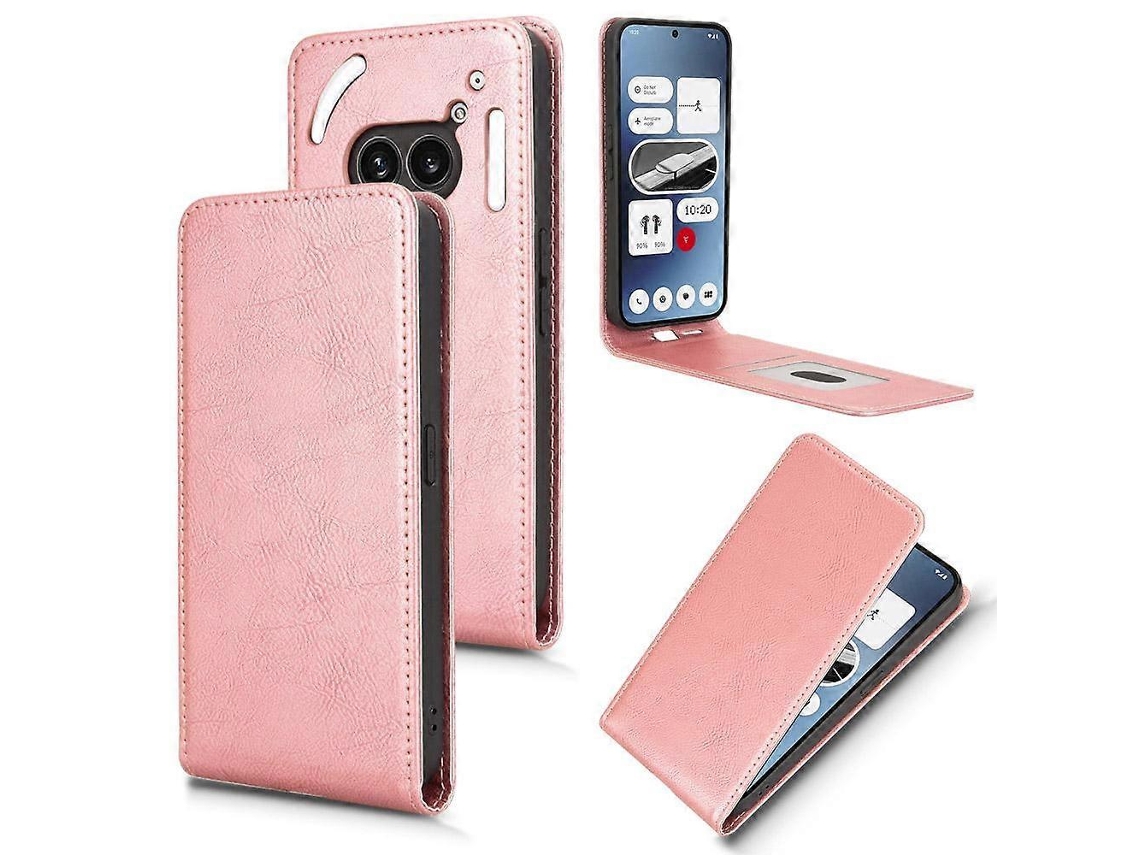Capa De Couro Com Aba Vertical Magnética Para Celular Nothing Phone 2a