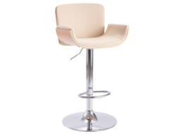 Vidaxl Banco De Bar Couro Artificial Creme