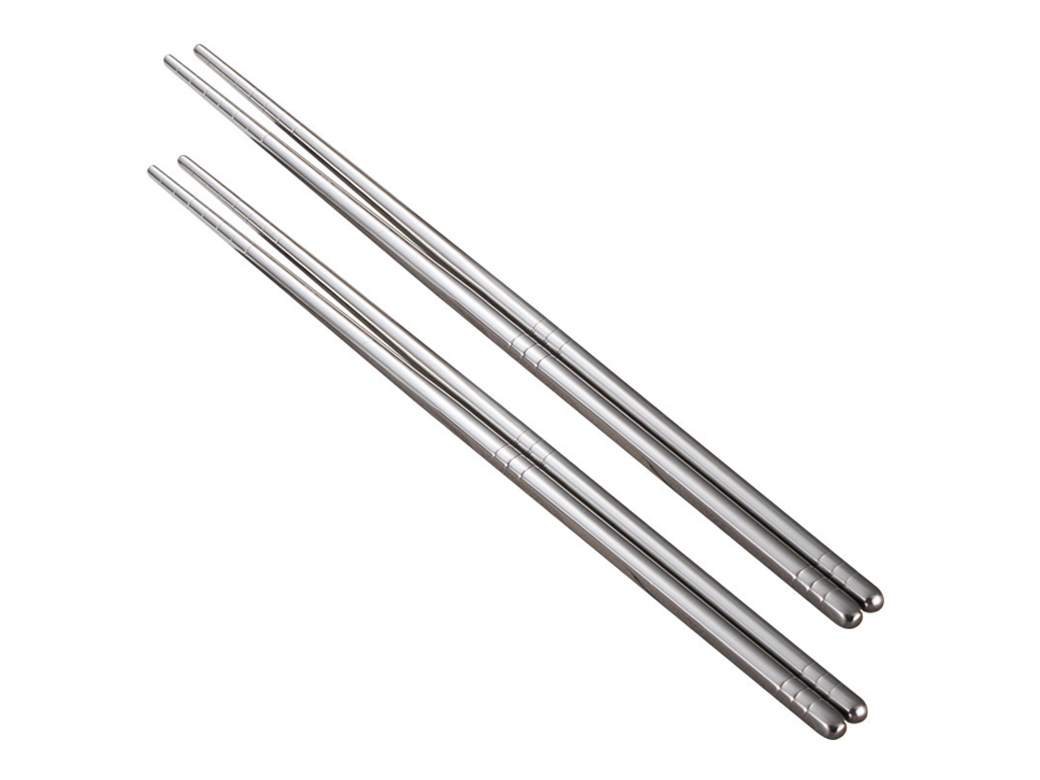 Conjunto de Cinco Pares de Pauzinhos de Aço Inoxidável Resistentes a Altas Temperaturas, Esterilizáveis e Antiderrapantes. MDUG