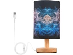 Luminária De Cabeceira Led Para Quarto, Luminária De Leitura Com Portas Usb E Cúpula Tecido Para Sala Estar, Dormitório