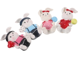 Conjunto 4 Ganchos Coloridos GOKOCO em Formato de Coelho para Tomadas e Organização