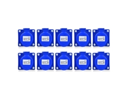 Conjunto de 10 Tomadas Plug Conector Industrial 3 Pinos 16a 220 250v Ip44 S/MARCA
