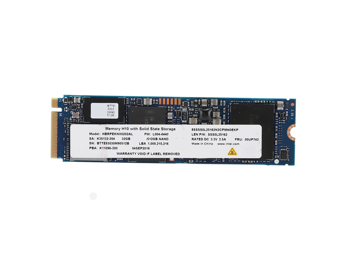 Para Módulo De Memória De Laptop Intel Optane Memory H10 M.2 2280 Pcie 3.0 3d Xpoint 32+512gb Ssd