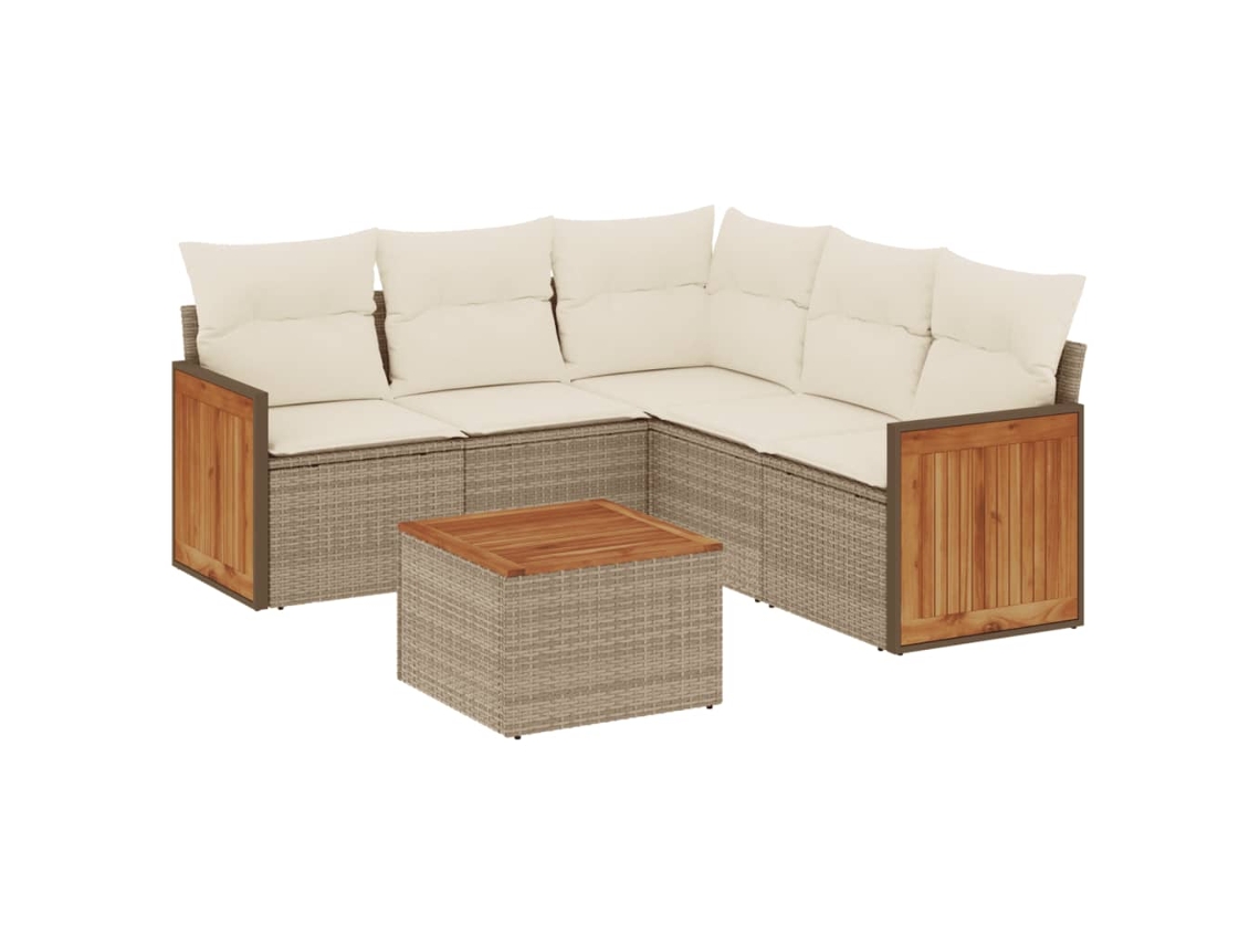 Garden Sofa Set, Garden Sofa Sets Vidaxl Bege Rattan / Vime (n/a)