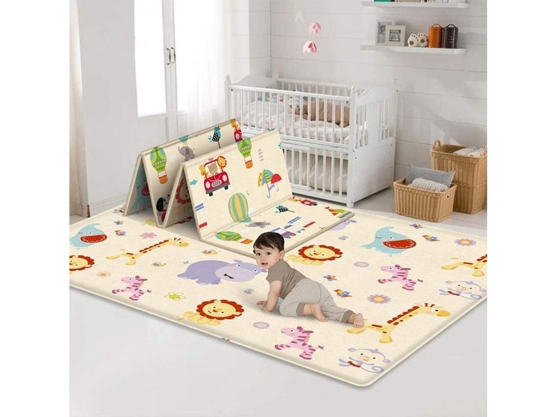 2026 alfombra de Juegos Plegable para Bebés, Alfombra de Espuma Suave, Reversible, Impermeable, Portátil para Gatear, 180 X 100 Cm.