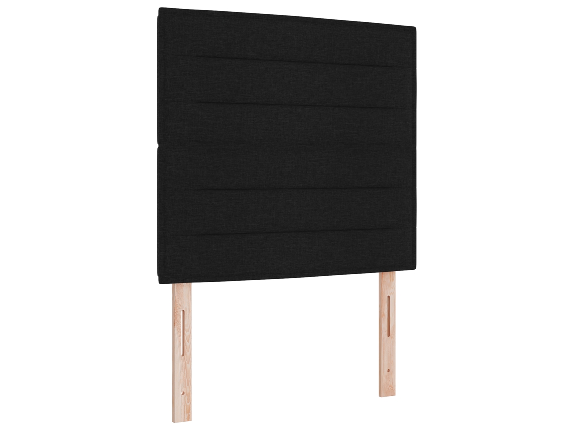 Conjunto 1 Cama Box Vidaxl Preto Tecido (200 X 80 Cm)