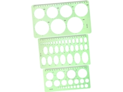 Conjunto De Desenho Arquitetônico Com 3 Peças, Material Abs Transparente, Modelos De Construção E Réguas Medição Para